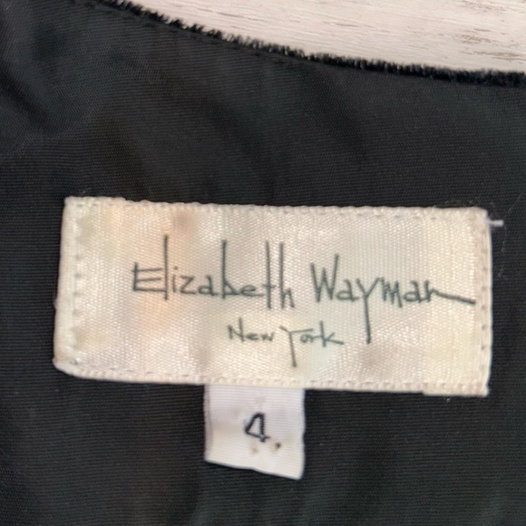Elizabeth Wayman Black Velour Dress Size 4 - Picture 2 of 3